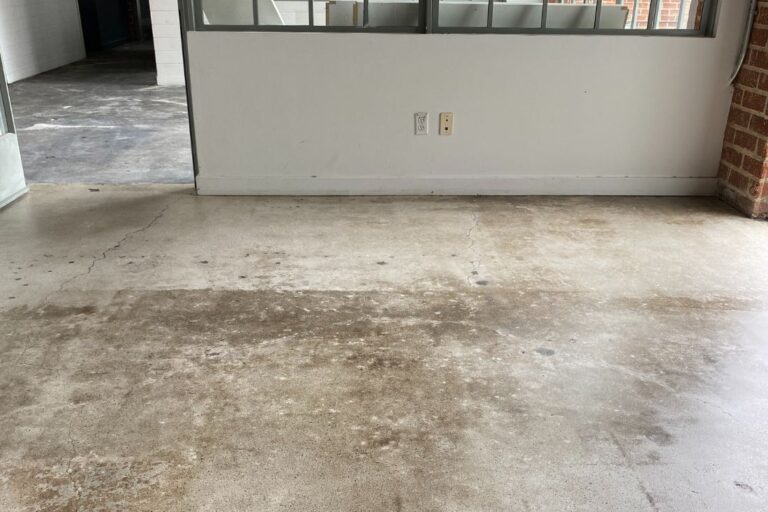 StoneShine concrete floor grinding service preparing a worn surface for new flooring installation in Southern California.