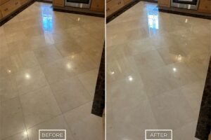 Marble floor restoration project in Diamond Bar.