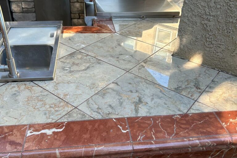 After restoration of marble countertop in Placentia