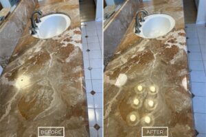 StoneShine marble countertop restoration project in Laguna Hills