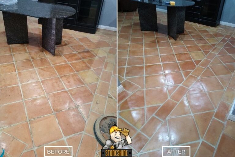 Saltillo cleaning and sealing of floor in Corona
