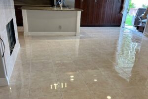 Marble floor restoration project in Orange