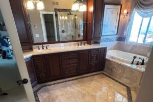 Marble restoration project in Yorba Linda