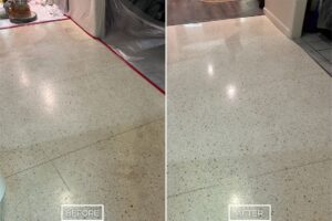 Terrazzo floor restoration project in Orange